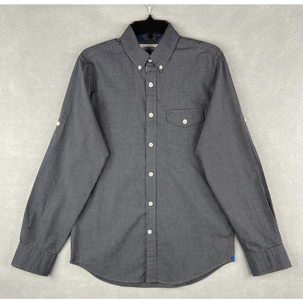 Express Men's Small Shirt Long Sleeve Button Down Black Check NEW - Picture 2 of 8
